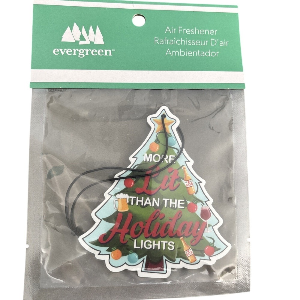 Evergreen Car Air Freshener Citrus Scent More Lit Than Holiday Lights Christmas